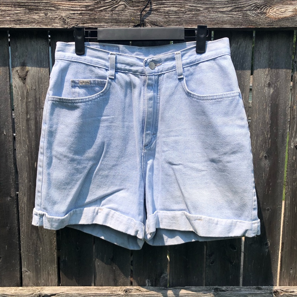 Riders by Lee Light Blue Denim High-Rise Rolled Hem Shorts